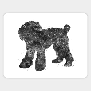 toy poodle dog black and white Sticker